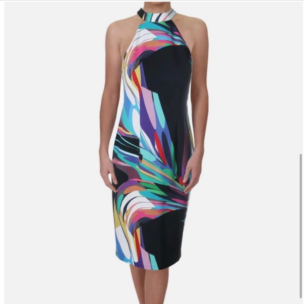 Trina Turk Womens Apron Neck Printed Midi Dress size 14